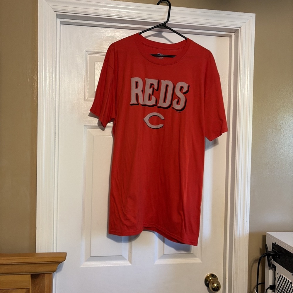 MLB Cincinnati Reds Mens Team T-Shirt Short Sleeve Red, Reds Fan Wear, Sports